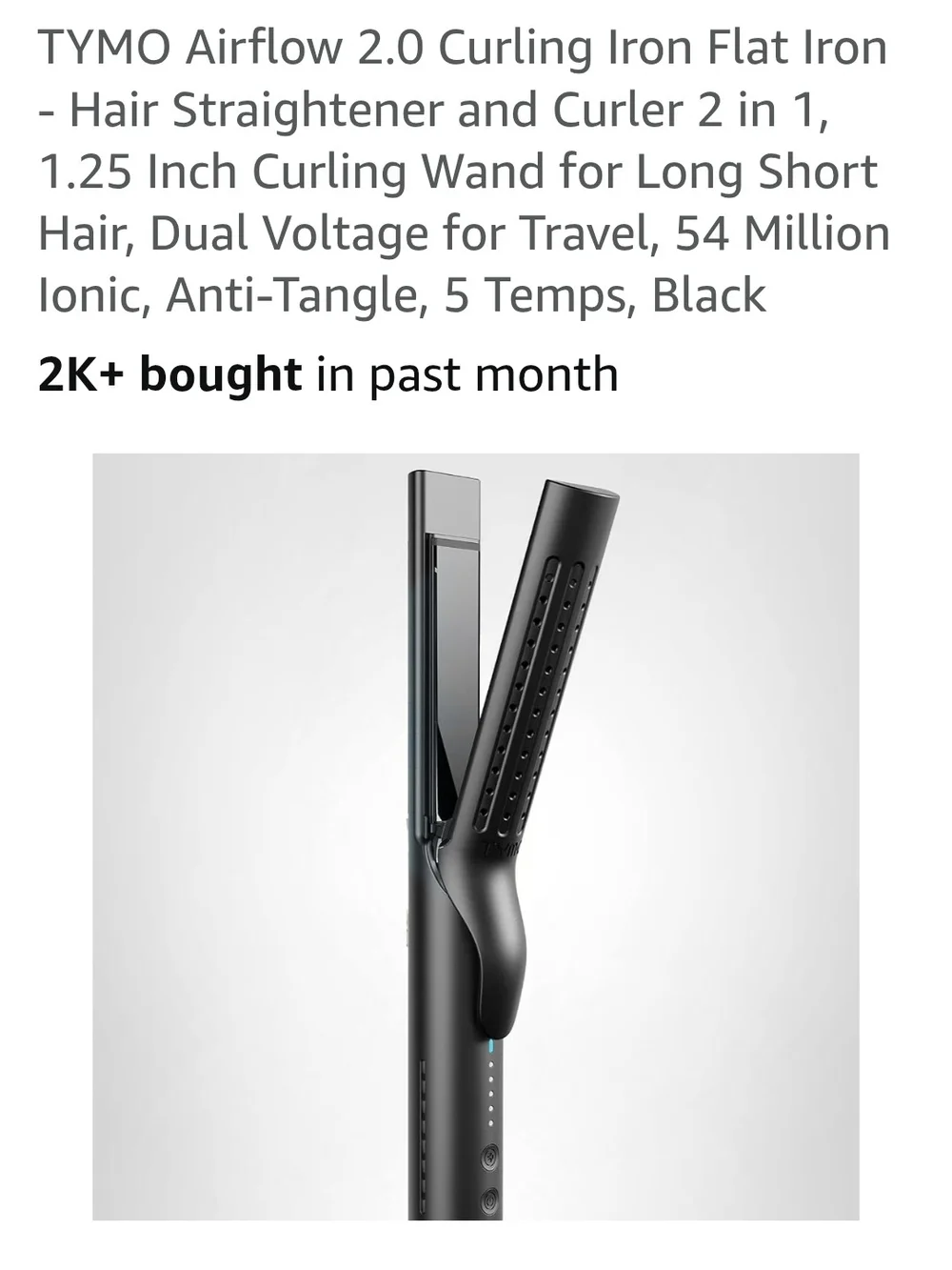 TYMO Airflow 2.0 Curling Iron Flat Iron new in the box
